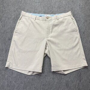 Peter Millar Salem Performance Golf Shorts Men 36 Stone Beige 9" Classic B164